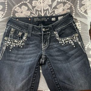 Miss Me Black Skinny Jeans JE5682SR Size 23